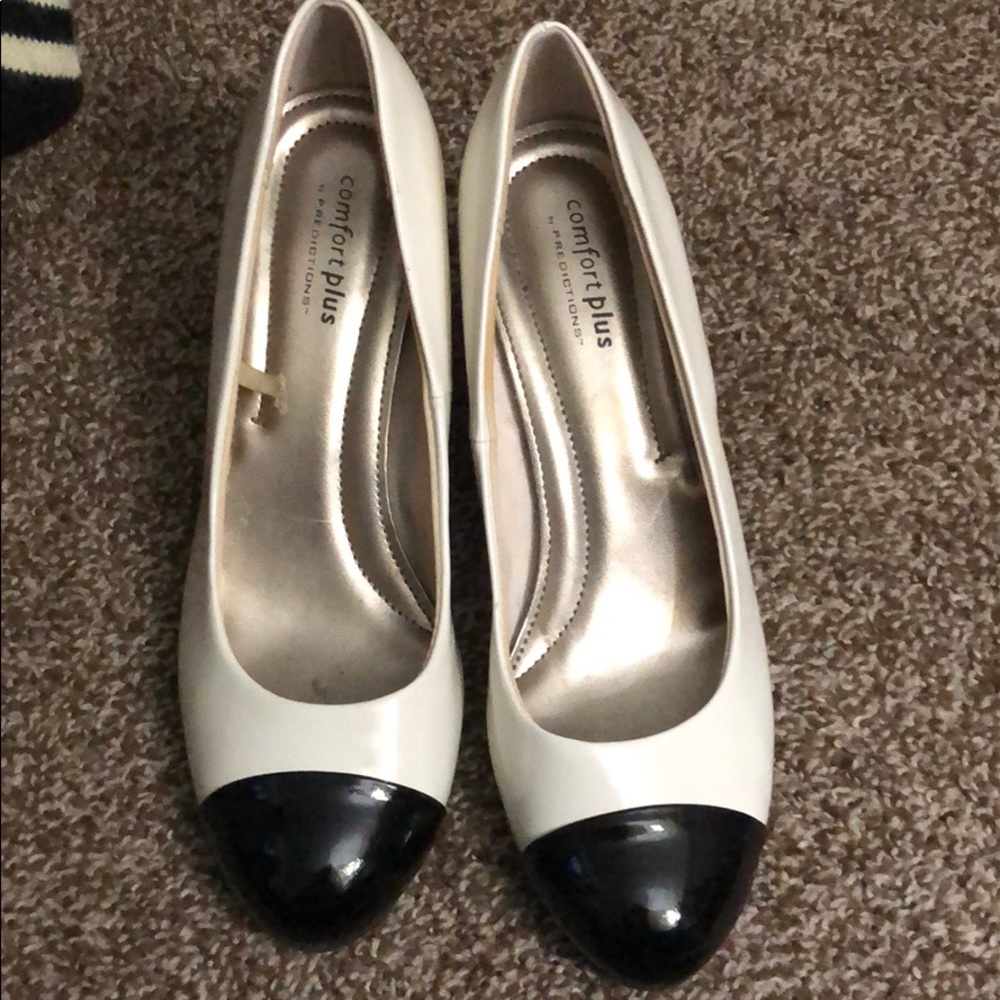 White & Black Heels